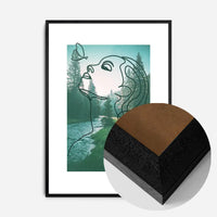 Girl With Butterfly Forest Print
