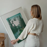 Girl With Butterfly Forest Print