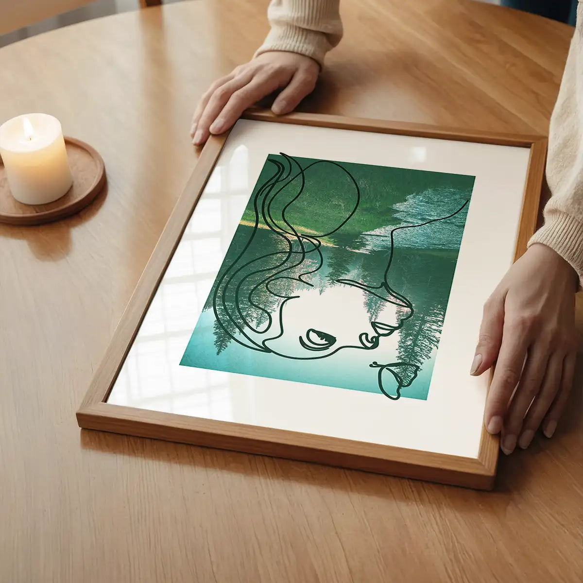Girl With Butterfly Forest Print