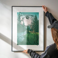 Girl With Butterfly Forest Print