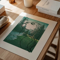 Girl With Butterfly Forest Print