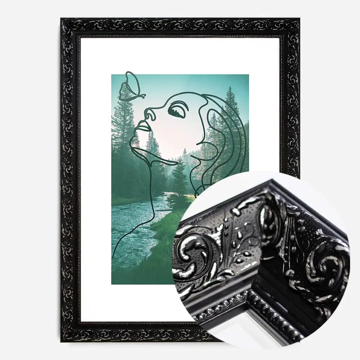 Girl With Butterfly Forest Print