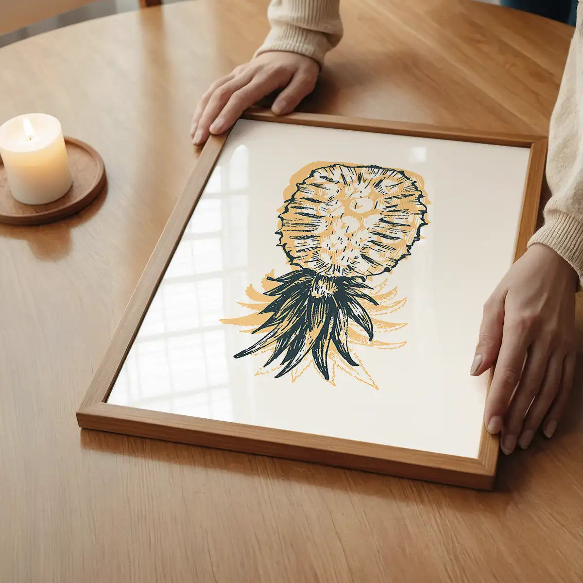 Pineapple Stamp Print
