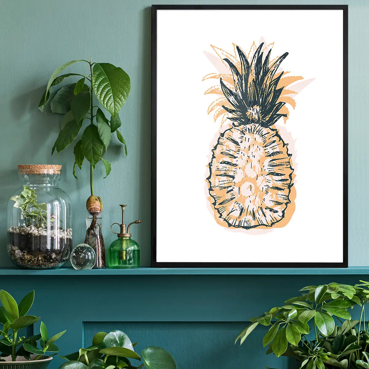 Pineapple Stamp Print