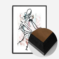 Dancing Ink Brush Drawing Print 1