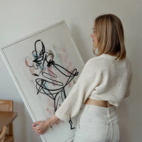 Dancing Ink Brush Drawing Print 1