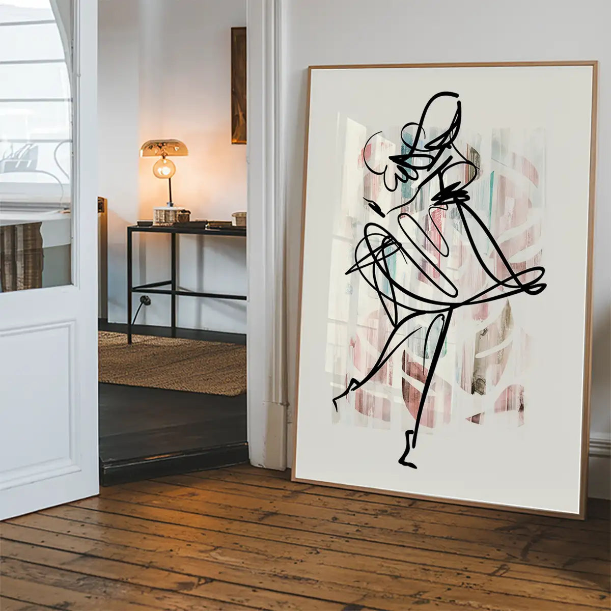 Dancing Ink Brush Drawing Print 1