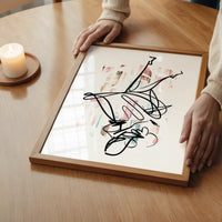 Dancing Ink Brush Drawing Print 1