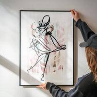 Dancing Ink Brush Drawing Print 1