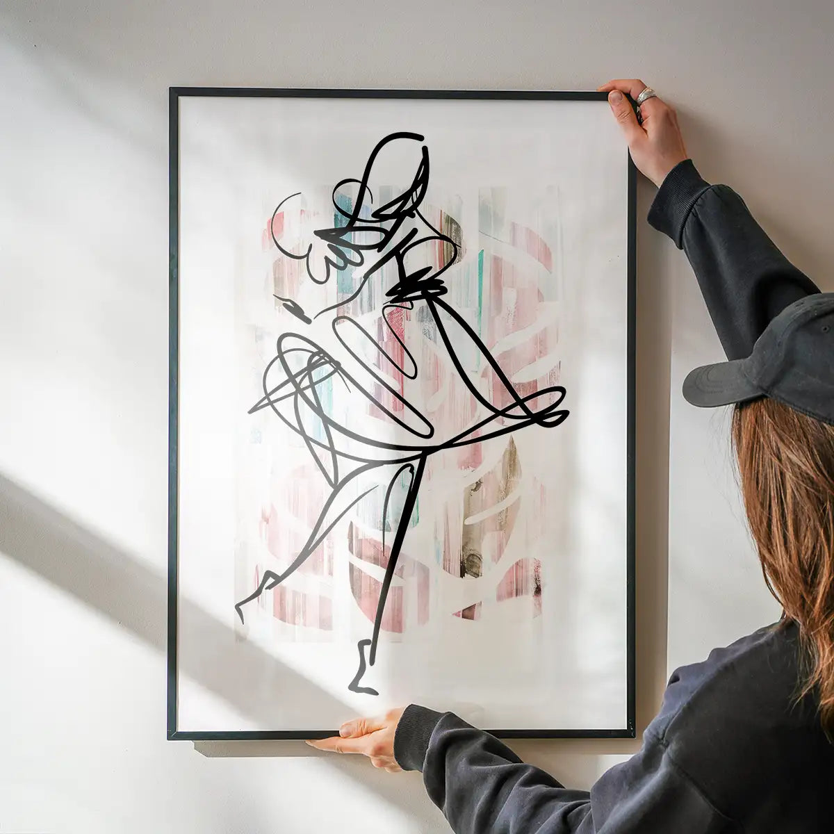 Dancing Ink Brush Drawing Print 1