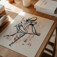 Dancing Ink Brush Drawing Print 1