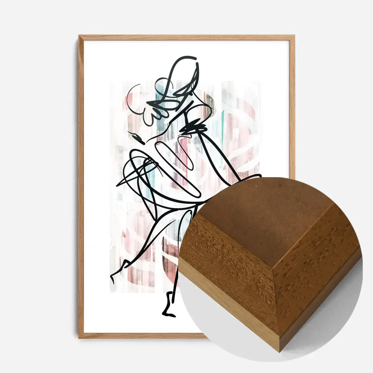 Dancing Ink Brush Drawing Print 1