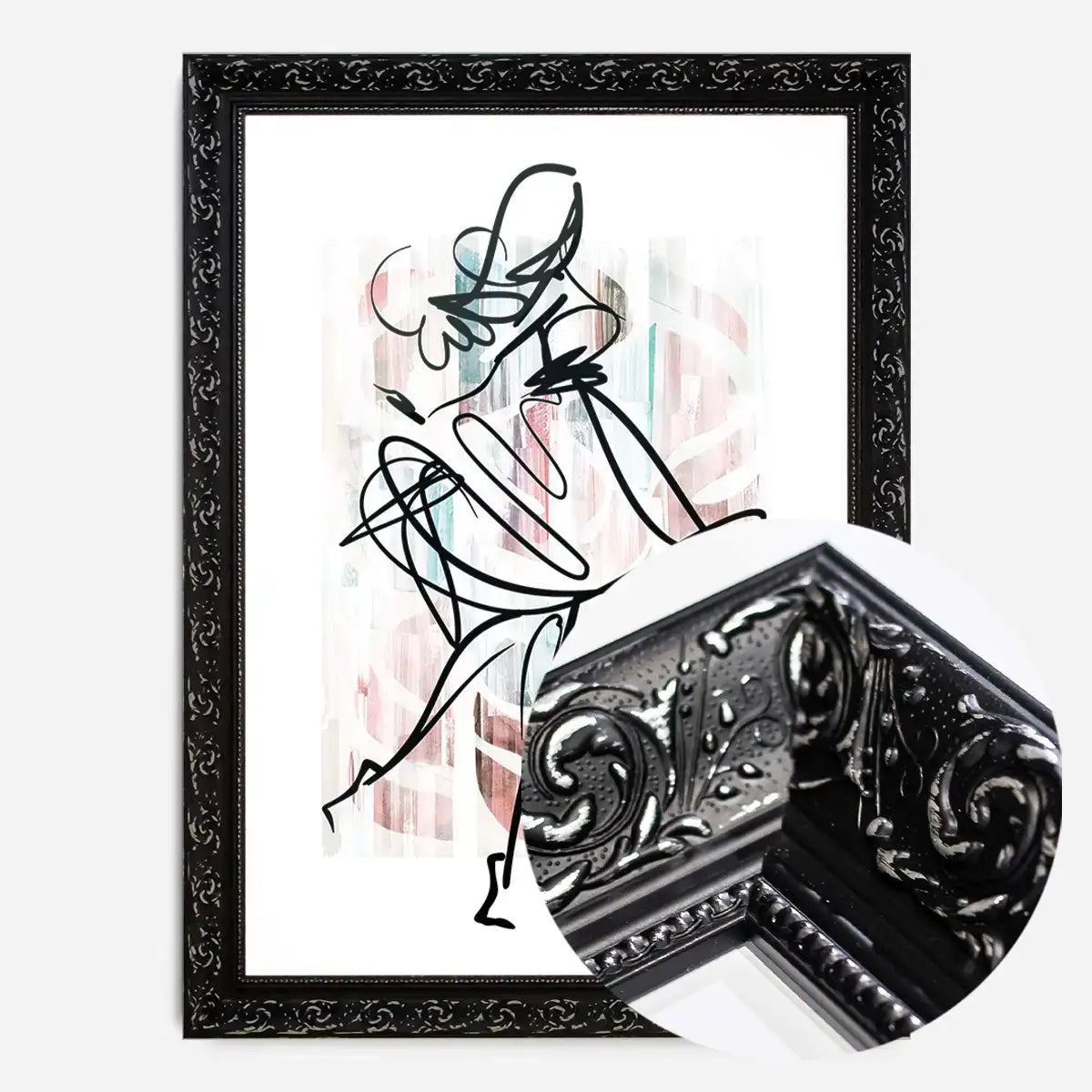 Dancing Ink Brush Drawing Print 1