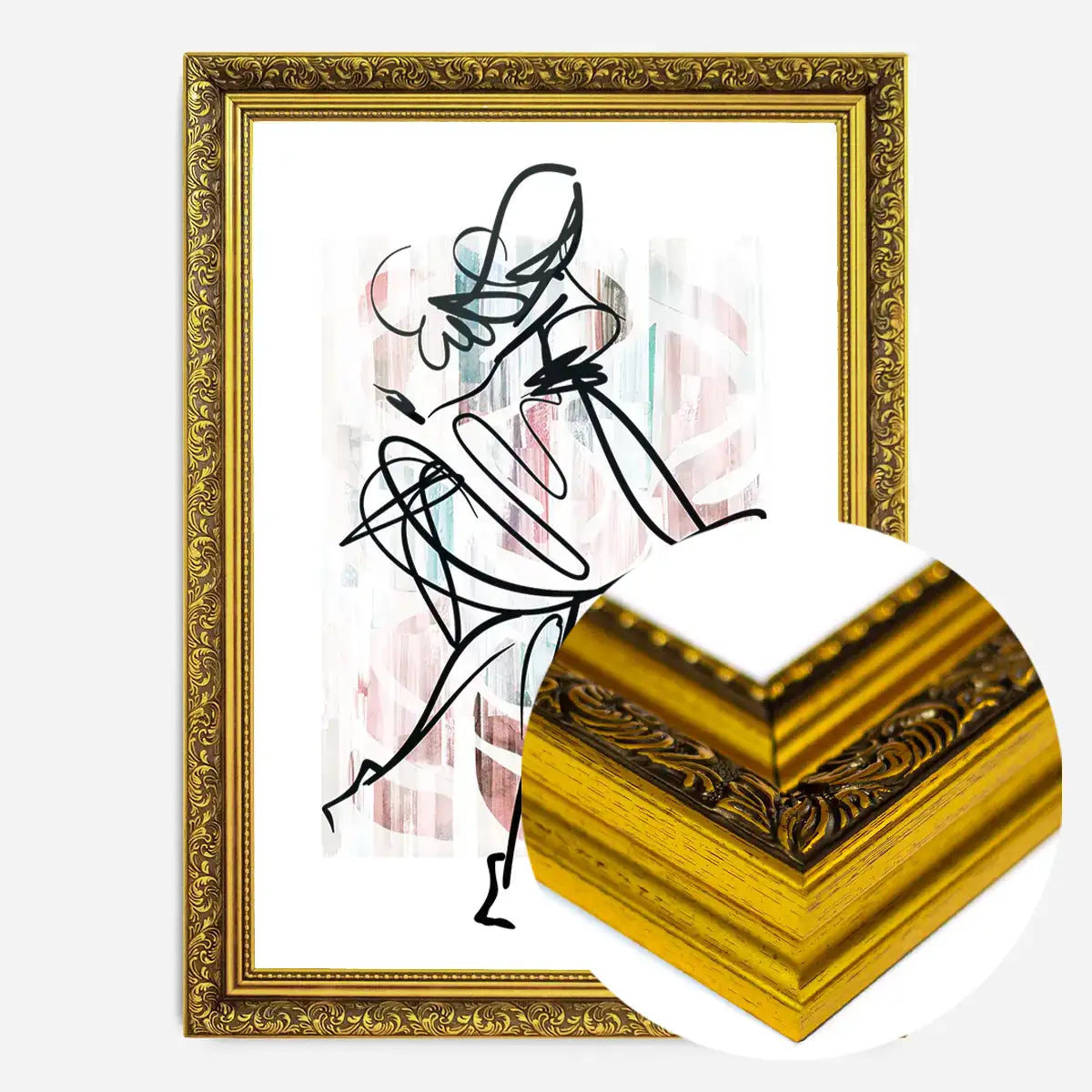 Dancing Ink Brush Drawing Print 1