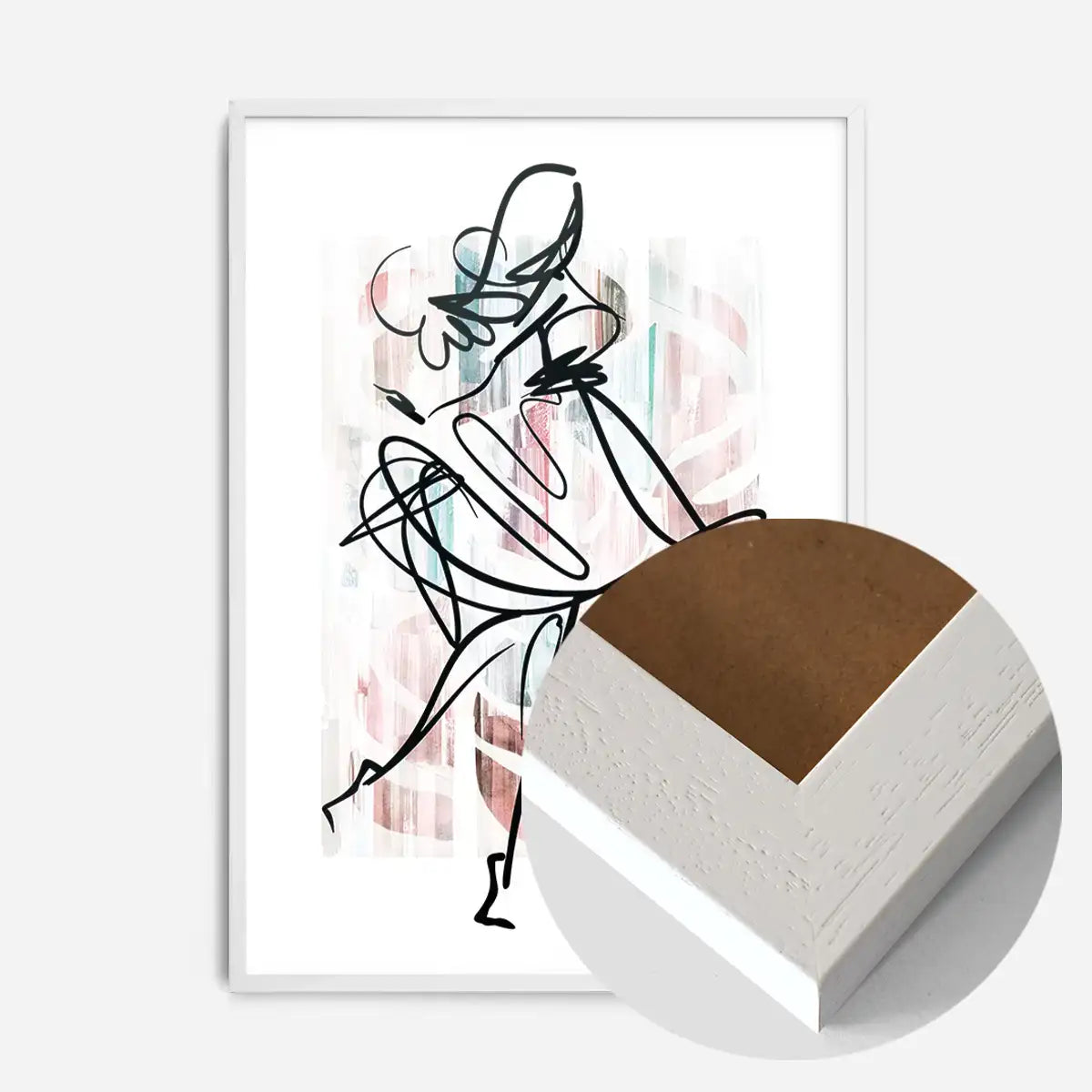 Dancing Ink Brush Drawing Print 1