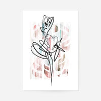 Dancing Ink Brush Drawing Print 2