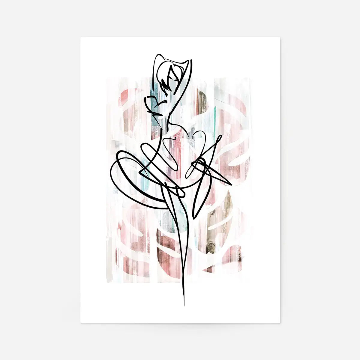 Dancing Ink Brush Drawing Print 2