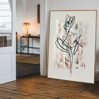 Dancing Ink Brush Drawing Print 2