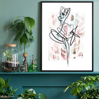 Dancing Ink Brush Drawing Print 2