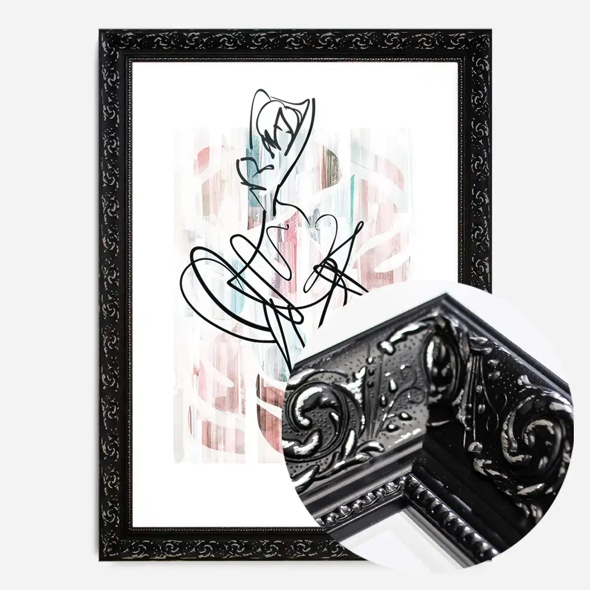 Dancing Ink Brush Drawing Print 2