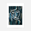 Abstract Brush Painted Face Dark