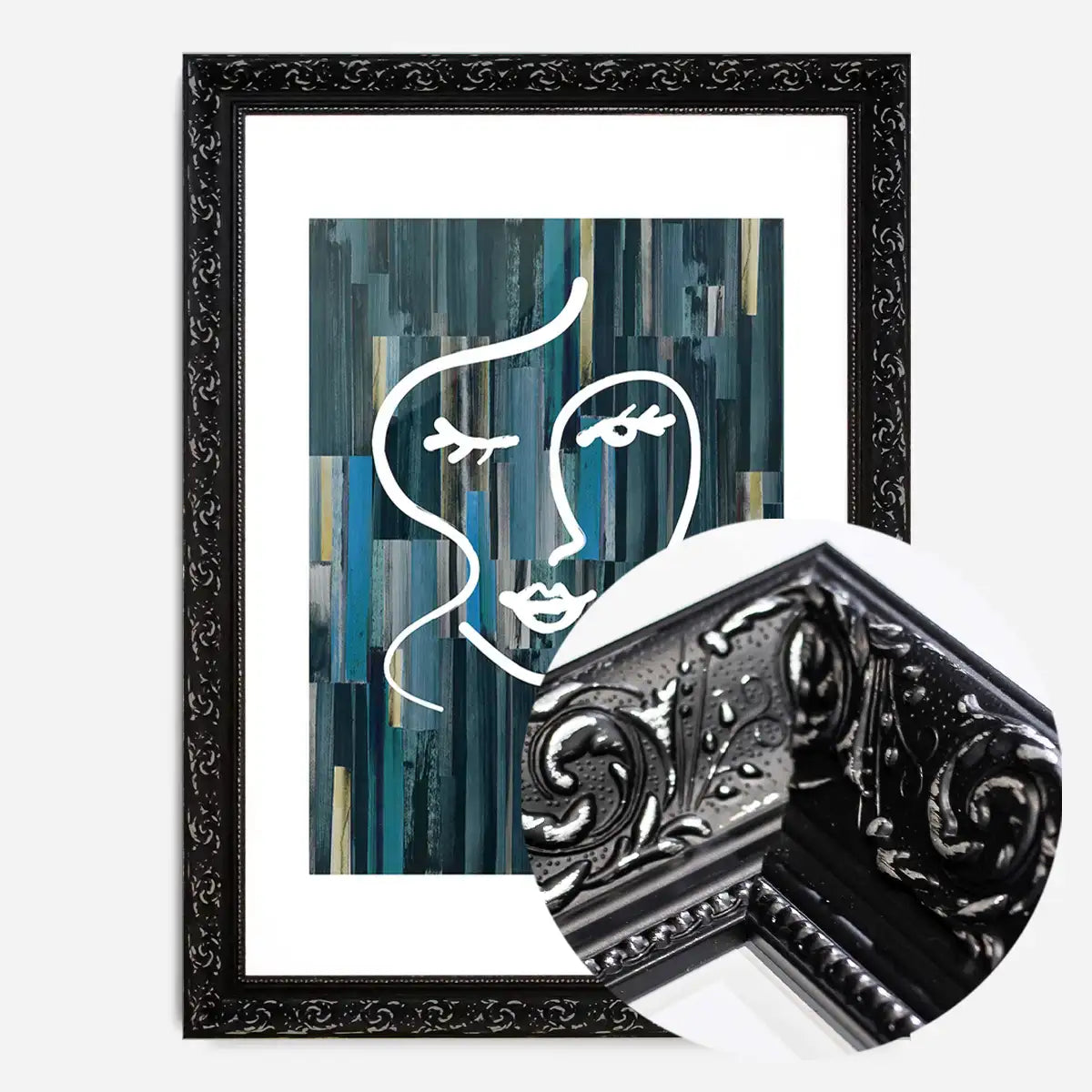 Abstract Brush Painted Face Dark