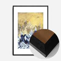 Cutout Mountains Gold Print