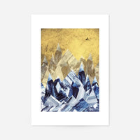Cutout Mountains Gold Print