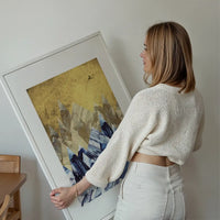 Cutout Mountains Gold Print