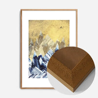 Cutout Mountains Gold Print