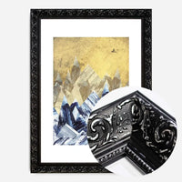 Cutout Mountains Gold Print