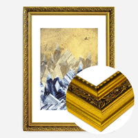 Cutout Mountains Gold Print