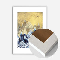 Cutout Mountains Gold Print