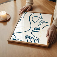 Abstract Scribbled Face Print