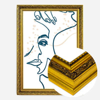Abstract Scribbled Face Print