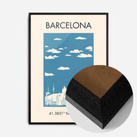 Barcelona Tourist Style Poster Print