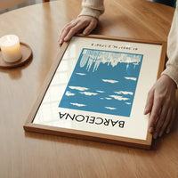 Barcelona Tourist Style Poster Print