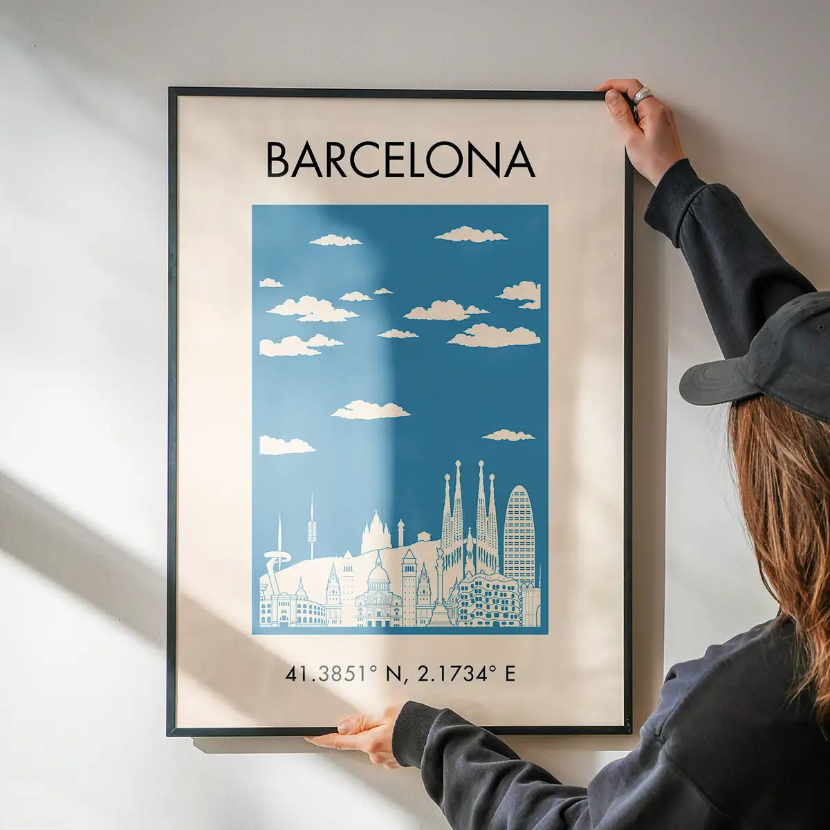 Barcelona Tourist Style Poster Print