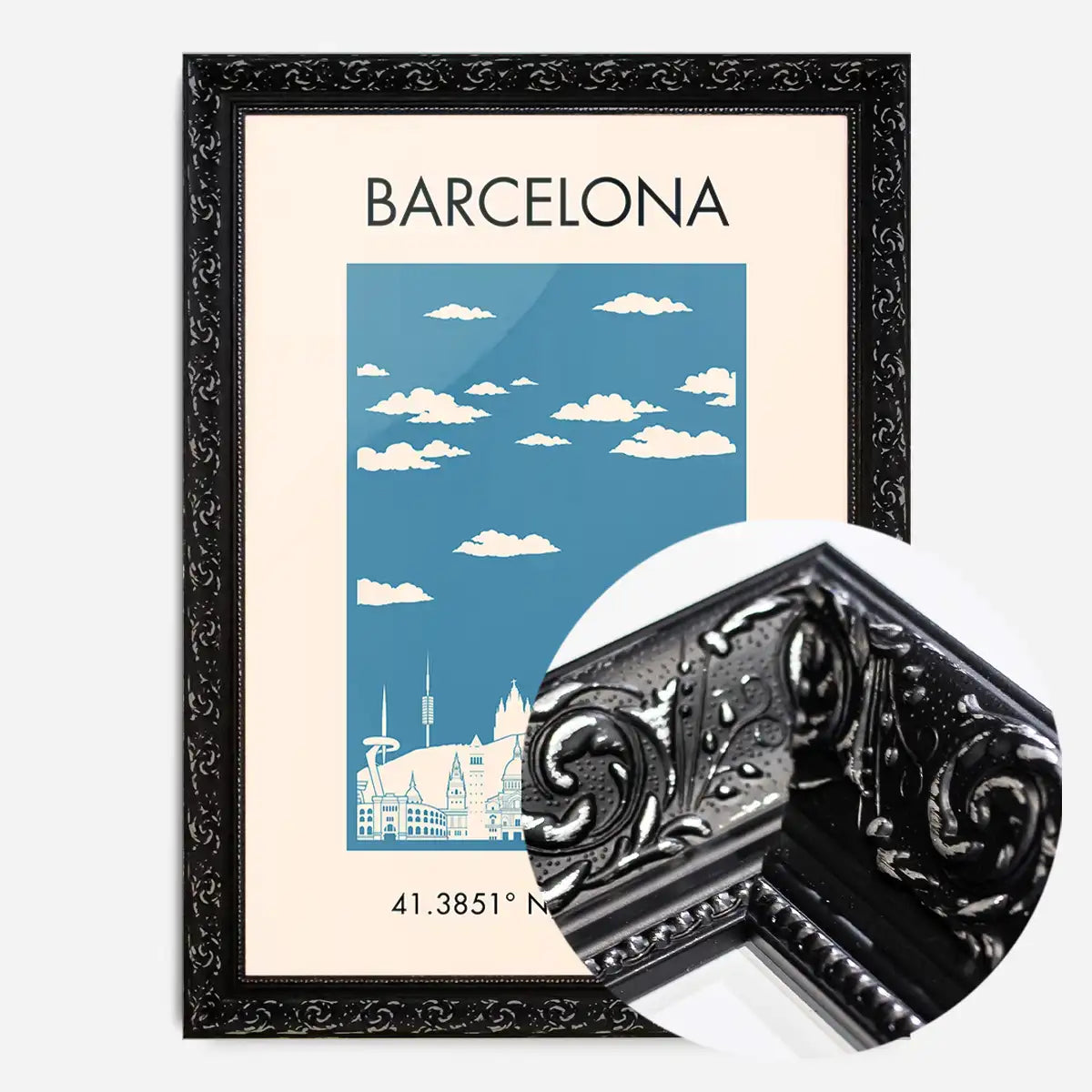 Barcelona Tourist Style Poster Print