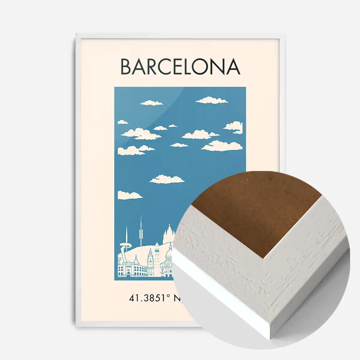 Barcelona Tourist Style Poster Print