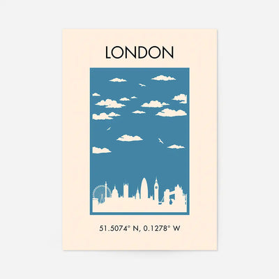 London Tourist Style Poster Print