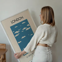 London Tourist Style Poster Print