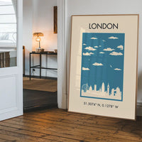London Tourist Style Poster Print