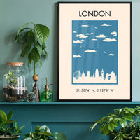 London Tourist Style Poster Print