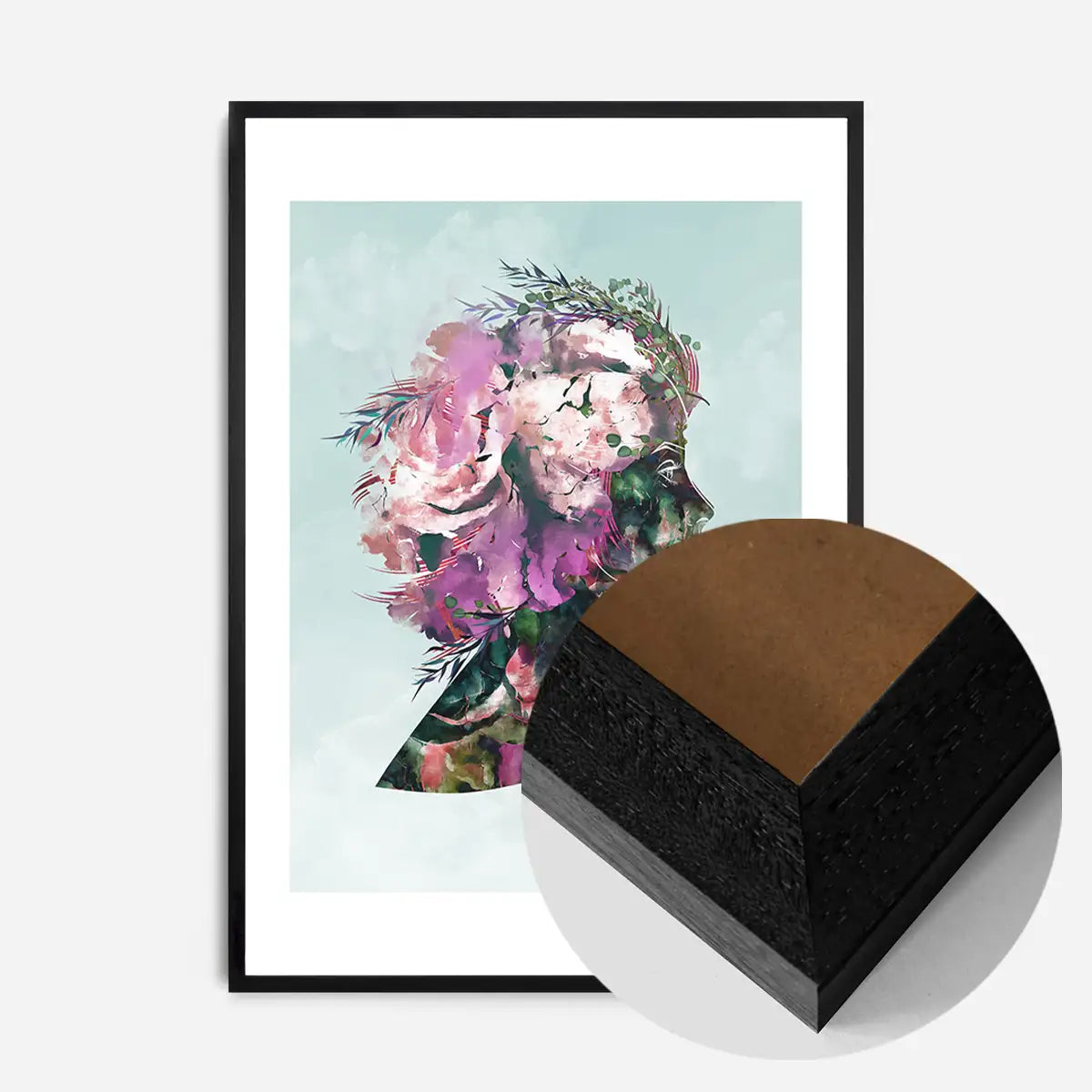 Painted Watercolour Female Face Print
