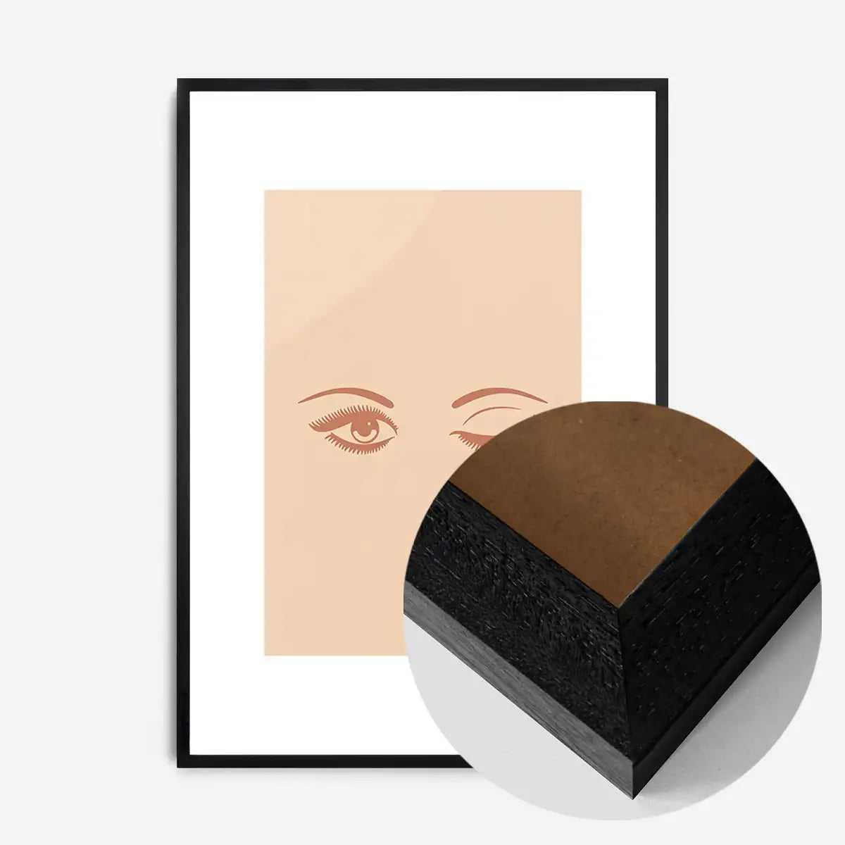 Winking Eyes Natural Print