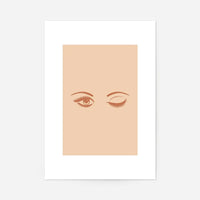 Winking Eyes Natural Print