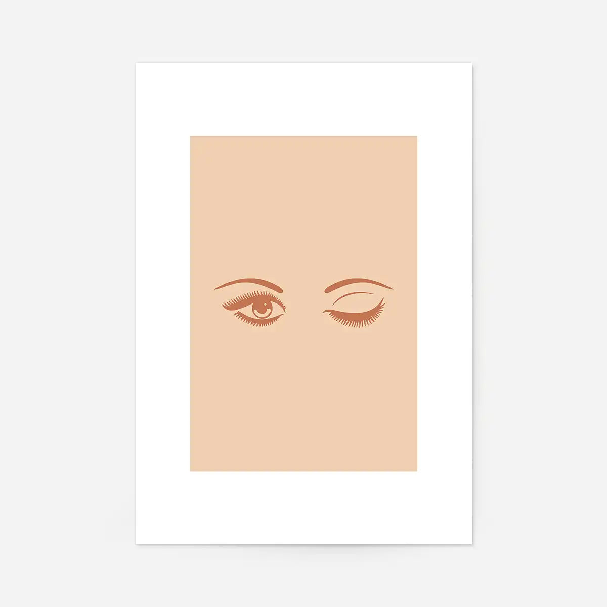 Winking Eyes Natural Print