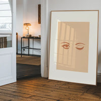 Winking Eyes Natural Print