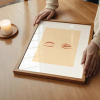 Winking Eyes Natural Print